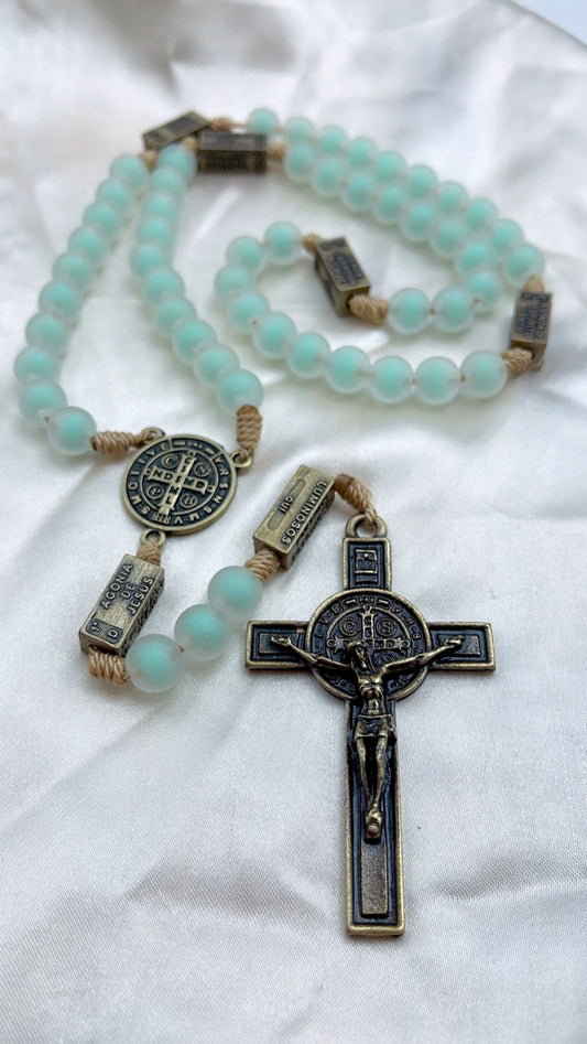 Terço dos Mistérios do Rosário Verde Fosco