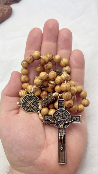 Terço dos Mistérios do Rosário Madeira Rajada