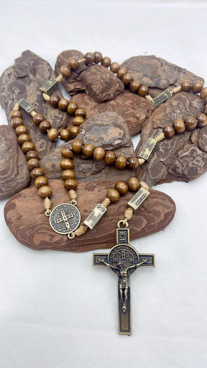 Terço dos Mistérios do Rosário Madeira Escura