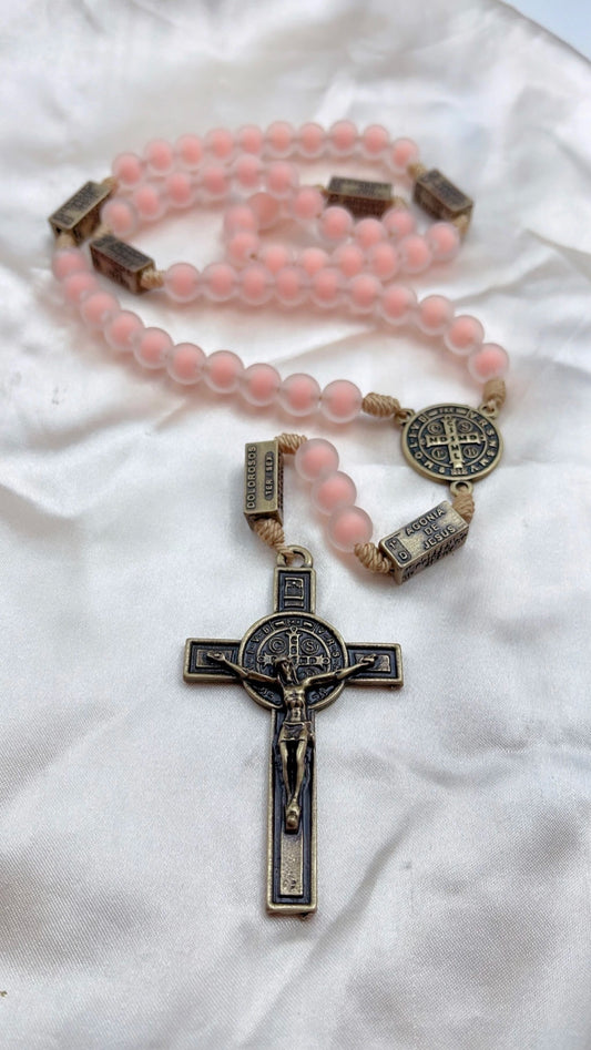 Terço dos Mistérios do Rosário Laranja Fosco